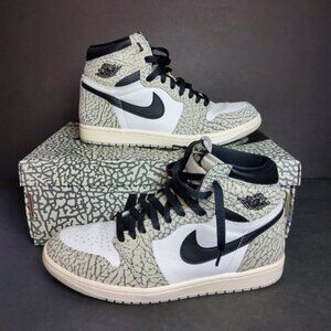 Nike Mens Air Jordan 1 DZ5485-052 White Basketball Shoes Sneakers Size 8.5